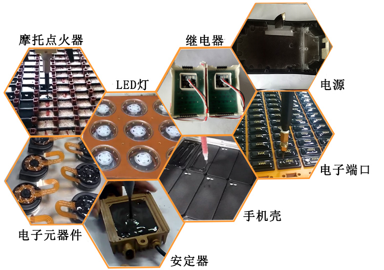 全自動灌膠抽真空固化流水線應用